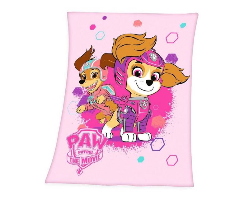 Kinderdecke 130x170cm Paw Patrol The Movie hochwertig bedruckt, Herding, Bequeme Fleecedecke mit tollem Paw Patrol-Motiv von Herding