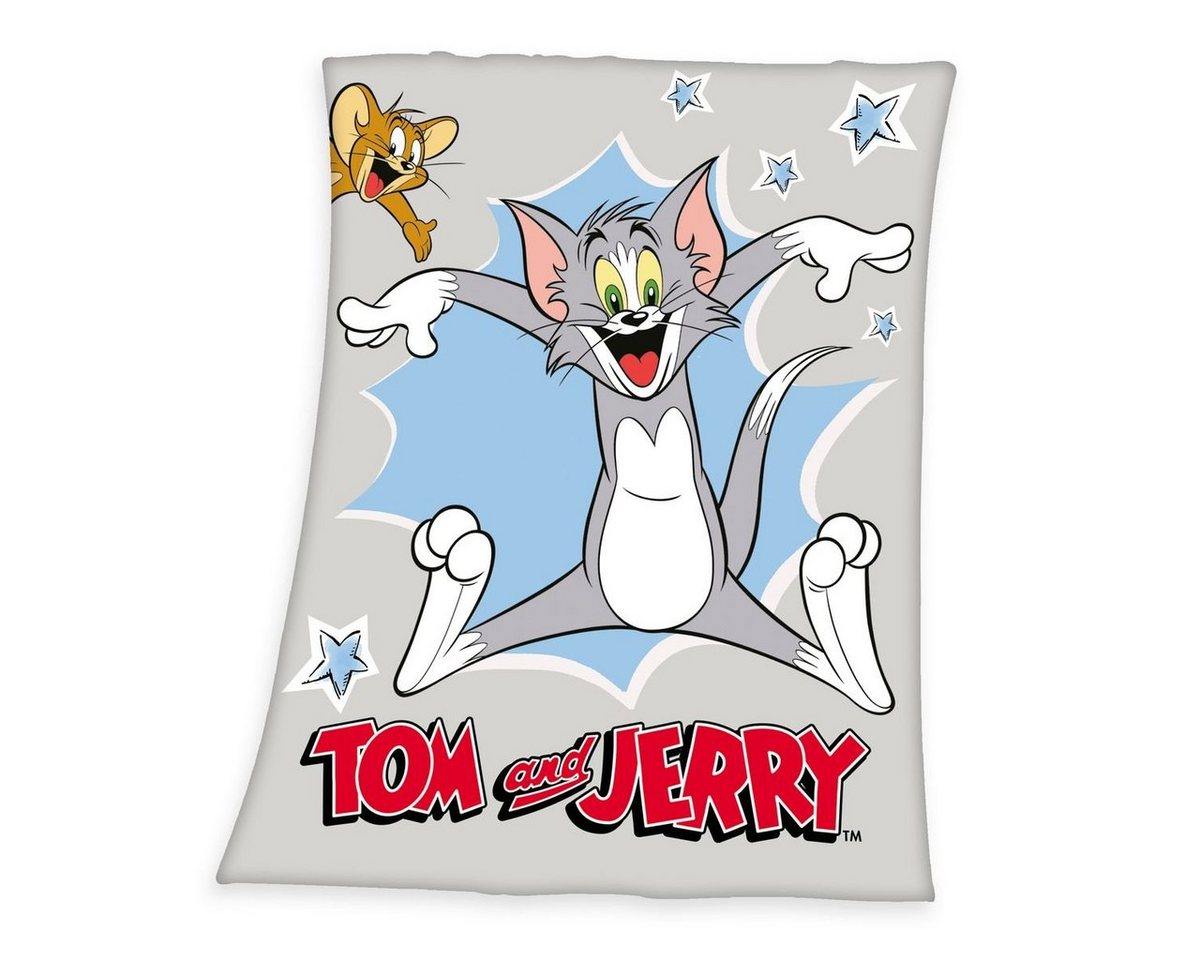 Kinderdecke Kinderdecke 130x170cm Tom&Jerry bunt bedruckt, Herding, Bequeme Fleecedecke mit tollem Tom & Jerry-Motiv von Herding