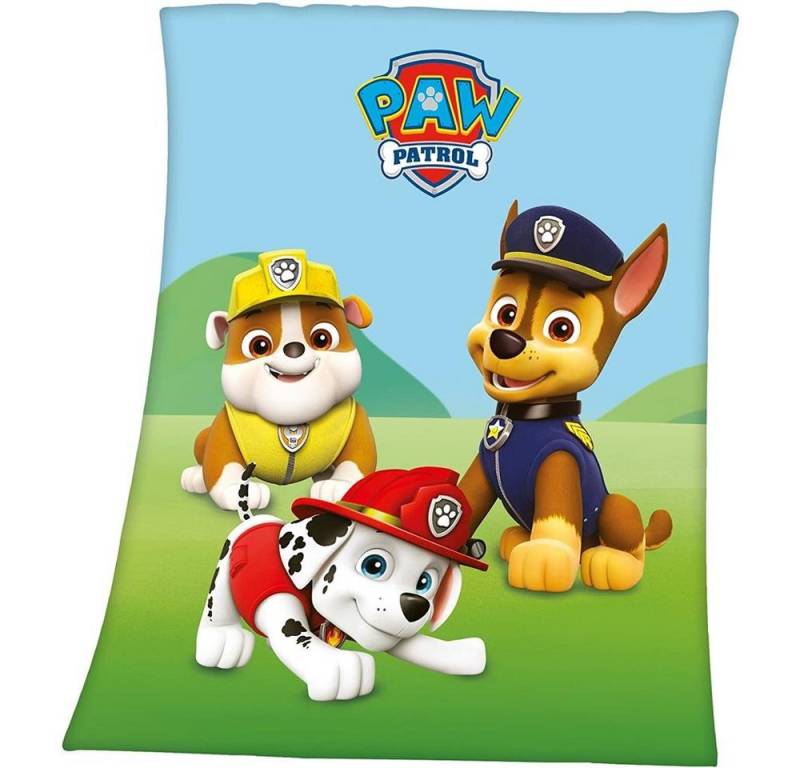 Kinderdecke Paw Patrol Fleecedecke, Herding, 130 x 160 cm Kuscheldecke flauschig weich pflegeleicht atmungsaktiv von Herding