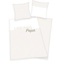 Lieblings-Papa Bettwäsche Größe 80x80 + 135x200 cm von Herding