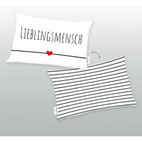 Lieblingsmensch Soft-Velboa Kissen Größe 30x50 cm von Herding