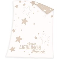 Lieblingsmensch Strickdecke GOTS Größe 75x100 cm von Herding
