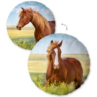 Pferd Soft Velboa Rundkissen Größe Ø 50 cm von Herding