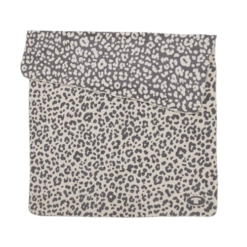 TOM TAILOR Jacquard Decke, 150x200 cm, 58% Baumwolle, 32% Polyacryl, 10% Polyester/ Jacquard, mit Wendemotiv, Kettelnaht und gewebtem Logo, JACQUARD BLANKET LEO Beige, Grau (Sunny Sand & Dark Grey) von Herding