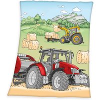 Traktor Fleecedecke Größe 130x160 cm von Herding