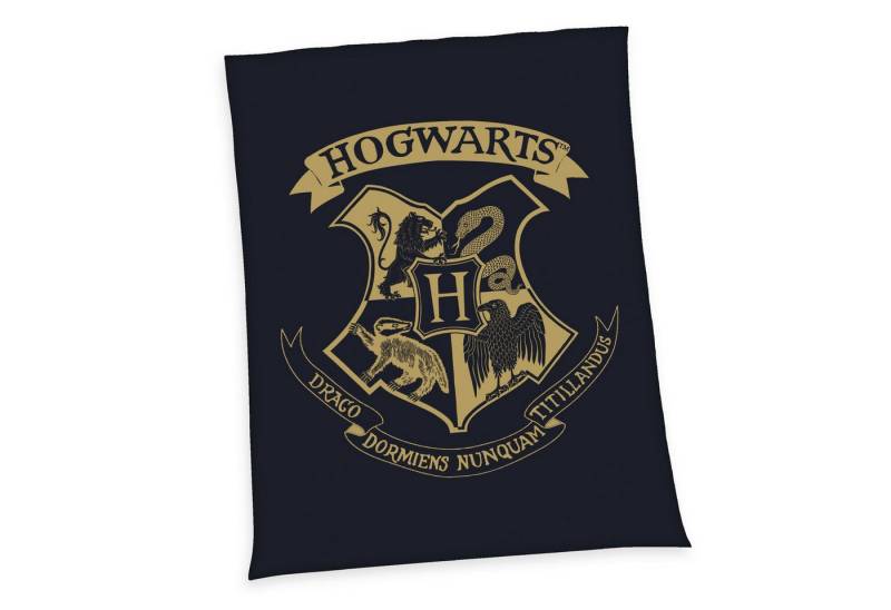 Wohndecke Harry Potter Fleecedecke Hogwarts 150 x 200 cm, Herding, Offiziell lizenzierte Fleecedecke von Herding