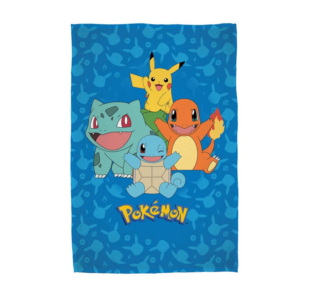 Wohndecke Pokemon Flanell-Fleecedecke Starter Pokemon 130 x 160 cm, Herding von Herding