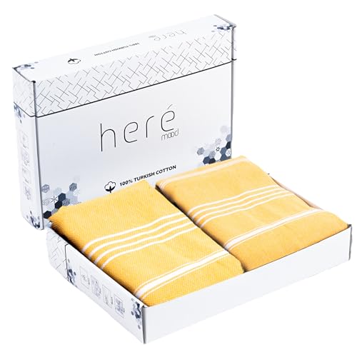 Heré Mood Strandtuch Hamamtuch Saunahandtuch Set - 1er & 2er Pack 100% Baumwolle - Hochwertiges Badetuch und Duschtuch - Picknickdecke, Extra Leicht von Heré Mood