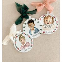 Benutzerdefinierte Hand Bemalt Weihnachtsschmuck | Handbemalte Holzverzierung Benutzerdefinierte Kinder Und Baby Ornament Personalisierte von HereIambooks