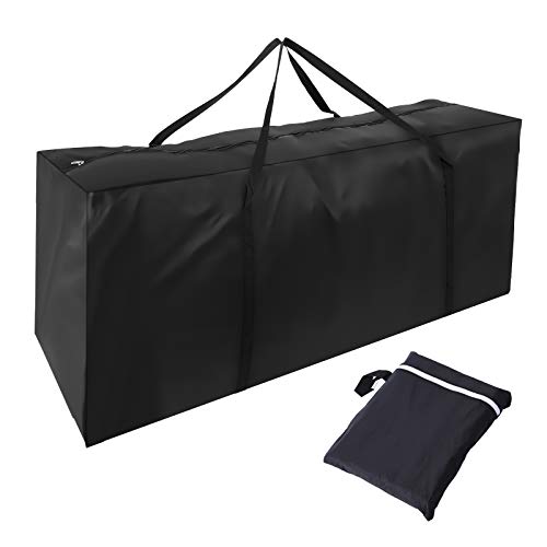 Herefun Aufbewahrungstasche groß XXL mit Tragegriff, Gartenauflagen Tasche Oxford Gewebe, Polsterauflagen Schutzhülle aus 210D Polyester für Kissen Weihnachtsbaum(122 * 39 * 55cm) von Herefun