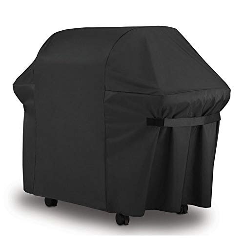 Herefun Grill Abdeckhaube, Grillabdeckung Wasserdicht BBQ Cover Schutzhuelle Haube Grill Abdeckplane für Weber Brinkmann, Char Broil, Holland and Jenn Air, 152 * 76 * 121cm - Schwarz von Herefun