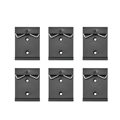 Hereta DIN-Schienen-Halterung, 4,2 cm breit, fixiert auf 35 mm Universal-DIN-Schiene, feste Aluminium-Legierung, 6 Stck von Hereta