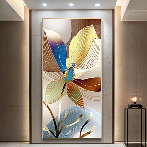 Herfair 5D Diamant Painting Erwachsene Blumen Prickelnd Leuchtend Diamond Painting Bilder xxl, DIY Diamant Malerei Kits Bilder für Wanddekoration (B,40x70cm) von Herfair