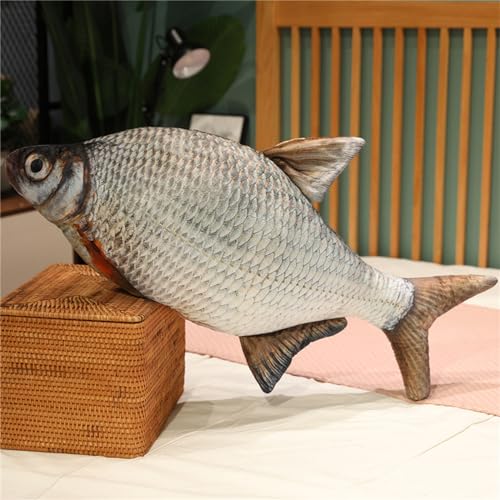 Herfair Kreative Kuscheltier XXL Simulation Brassen Bluegill Kissen Plüschtier Plüschpuppe Spielzeug Jungen Mädchen Kinder Erwachsene Geburtstag Weihnachten Geschenk (Brasse,30cm 80g) von Herfair
