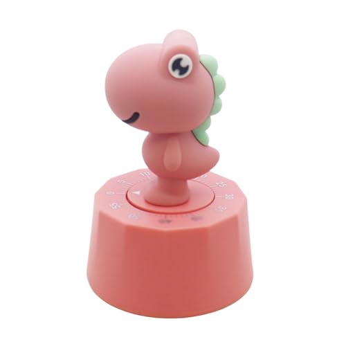 Herfair Küchentimer Mechanischer Timer Kinder Niedlich Dinosaurier 60 Minuten Countdown Timer Digital Kurzzeitmesser Kindertimer Eieruhren Zeitmanagement Werkzeug (Rosa) von Herfair