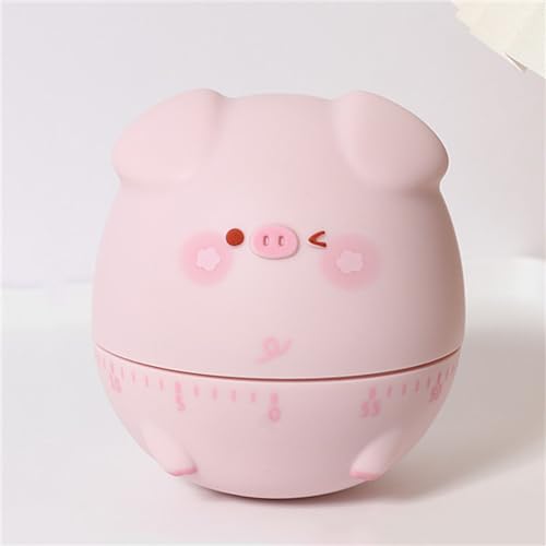 Herfair Küchentimer Mechanischer Timer Lustige Wobbler Kaninchen Schwein 60 Minuten Countdown Timer Kinder Zeitmanagement Werkzeug (Schwein) von Herfair