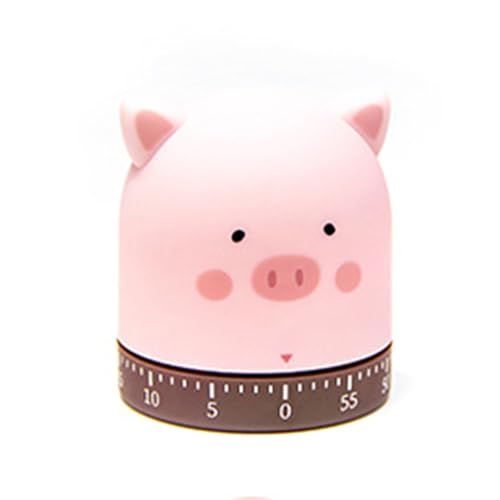 Herfair Küchentimer Mechanischer Timer Niedlich Tiere 60 Minuten Countdown Timer Kinder Kurzzeitmesser Eieruhren Zeitmanagement Werkzeug (Schwein) von Herfair