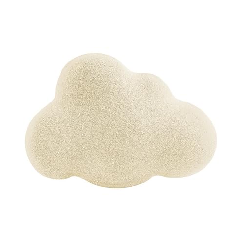 Herfair Kuschelkissen Wolken Kissen Weiche Flauschige Wolkenform Schmusekissen Sofakissen Memory Kissen Dekokissen für Kinderzimmer Schlafzimmer (Weiß) von Herfair