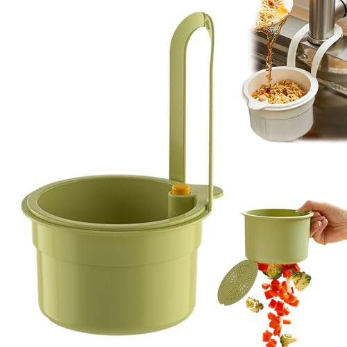 Herfair Sieb für Spülbecken, Küchenabfluss Korb mit Abnehmbare Silikon Haken, Multifunktional Küchenabflusskorb Wasserhahn Spülbeckensieb (B) von Herfair