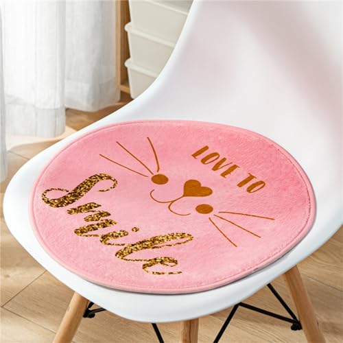 Herfair Sitzkissen Kinder, Runde Stuhlkissen Schule, Cartoon Tier Bodenkissen Kinder Stuhl Sitzpolster Sitz Auflage Kissen Kinderzimmer Deko (Stil I,33cm) von Herfair