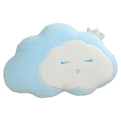 Herfair Wolken-Kissen,Wolkenförmige Plüsch Kuscheltier Flauschige Plüschtier Kind,Dekoration des Hauses, für Sofa im Wohnzimmer (Blau,80cm) von Herfair