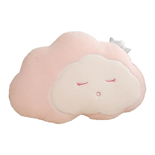 Herfair Wolken-Kissen,Wolkenförmige Plüsch Kuscheltier Flauschige Plüschtier Kind,Dekoration des Hauses, für Sofa im Wohnzimmer (Rosa,28cm) von Herfair