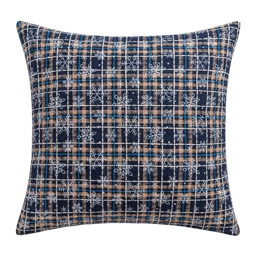 Kissenbezug Weihnachten Weihnachten Kissenbezüge Weihnachtsstrümpfe Schachtel 2er Set Weihnachten Deko Kissen Dekoration für Home Sofa Schlafzimmer Weihnachtskissen Weihnachtsbaum (Blau,30*50cm) von Herfair