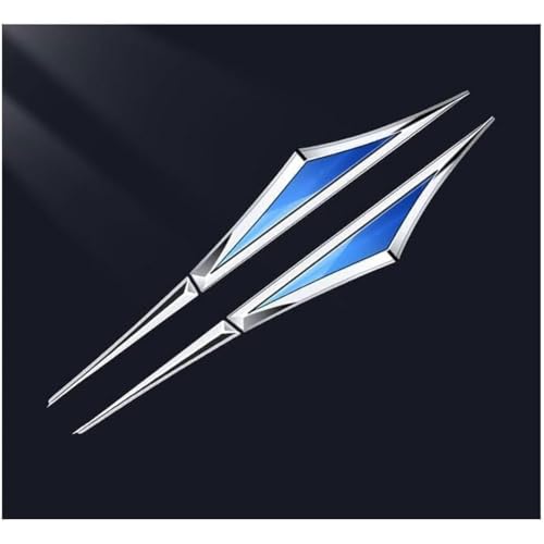 HerfsT Auto Emblem Aufkleber für Citroen C2 C4 C5 AIRCROSS C6 C3-XR C3L C5X Berlingo, 2 Stück Abzeichen Autoaufkleber Autotür Seitenflügel Selbstklebende Dekoration Tuning Zubehör,E/Silver~Blue von HerfsT