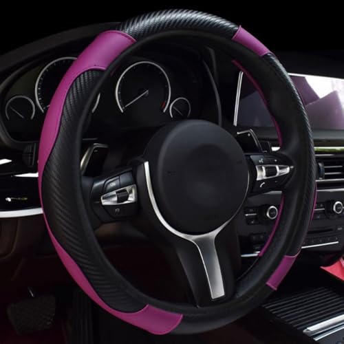 HerfsT Auto Lenkradbezug für Mercedes Benz E-Class T-Modell (S214) 2023, Lenkradabdeckung PU-Leder Lenkrad Abdeckung Anti Rutsch Lenkradhülle Atmungsaktiv ZubehöR,H/Purple von HerfsT