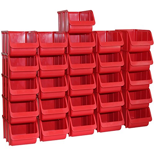26x Profi Sichtboxen PP Größe 3 rot NEU Stapelbox Sicht-Lagerbox Boxen Sichtbox 26x Profi Sichtboxen PP Größe 3 rot NEU Stapelbox Sicht-Lagerbox Boxen Sichtbox von Hergestellt für BAUPROFI