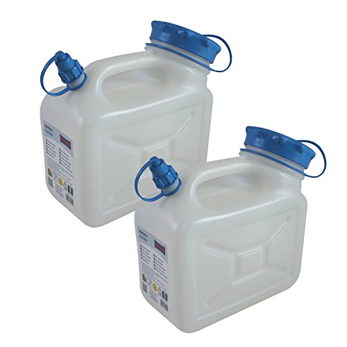 2x Weithals-Kanister 5 Liter PRO 2er Set Lebensmittelkanister Wasserkanister 5 Liter 2x Weithals-Kanister 5 Liter PRO 2er Set Lebensmittelkanister Wasserkanister 5 Liter von Hergestellt für BAUPROFI