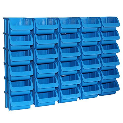 BAUPROFI 30er Set Sichtboxen Werkstatt-Lagerboxen, Transparente Lagerboxen, Polypropylen, Blau, Made in Germany BAUPROFI 30er Set Sichtboxen Werkstatt-Lagerboxen, Transparente Lagerboxen, Polypropylen, Blau, Made in Germany von Hergestellt für BAUPROFI