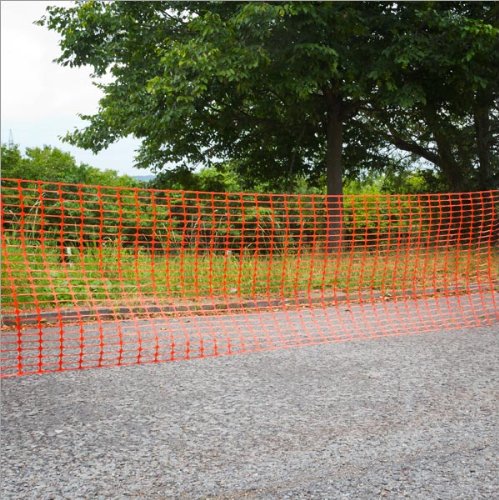 Schutznetz Bauzaun Warnnetz Wildzaun Absperrzaun Rollzaun Zaun 50 x 1 Meter orange von DEMA