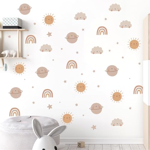 Herifam Wandtattoo Kinderzimmer Deko Wandsticker Sonne Mond Regenbogen Wandaufkleber Boho Aufkleber DIY Sticker Geschenke für Kinder Herifam Wandtattoo Kinderzimmer Deko Wandsticker Sonne Mond Regenbogen Wandaufkleber Boho Aufkleber DIY Sticker Geschenke für Kinder von Herifam