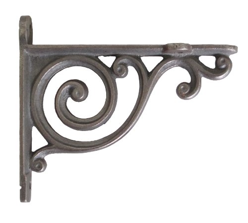 Paar Klein Gusseisen Regalhalter mit viktorianischen Rolle Design (9 cm x 10 cm) von Heritage Casting