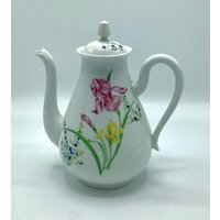 C'est Magnifique Handbemalte "Iris" Tee Oder Kaffeekanne Von Limoges Frankreich Und Signiert Giraud/Perfektes Geschenk Für Kaffee Lieben von HeritageTreasuresArt