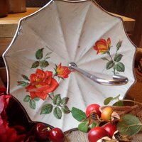 Perfekt Vintage Midwinter Kuchenständer "Fashion Shape'/Retro Englisch 1960Er Schirm Kuchenteller von HeritageTreasuresArt