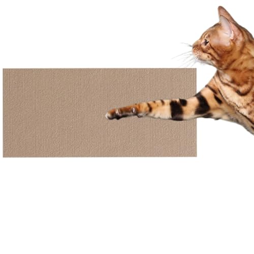 40 x 100cm Kratzmatte Selbstklebend,Katzenkratzmatten Selbstklebend, Climbing Cat Scratcher, Kratzbretter Katze, Kratzschutz Katzenkratzmatte für Schützt Teppiche Sofa Möbelschutz (Khaki) von Herjiore