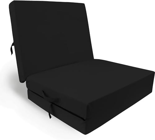 HERLAG Klappmatratze Senior (Farbe schwarz, Maße 195x85x10 cm, Gästebett, Faltmatratze, Bezug waschbar) P05010-2152MCT von Herlag