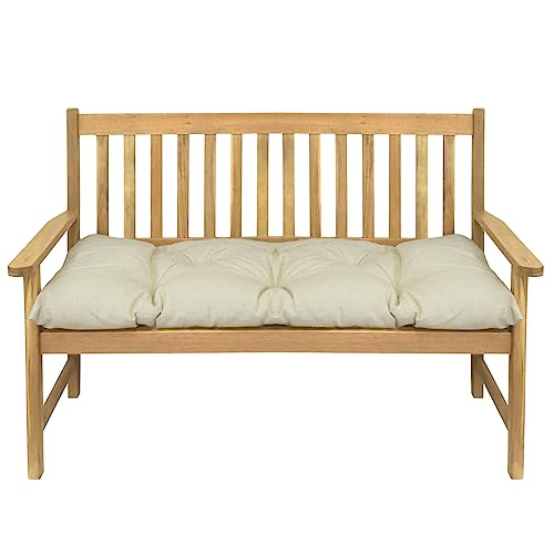 Herlag Bankauflage Venezia 150x50x10cm Beige Sitzkissen Gartenbank Outdoor-Auflage Bankpolster Sitzbank/Hollywoodschaukel/Gartenmöbel von Herlag