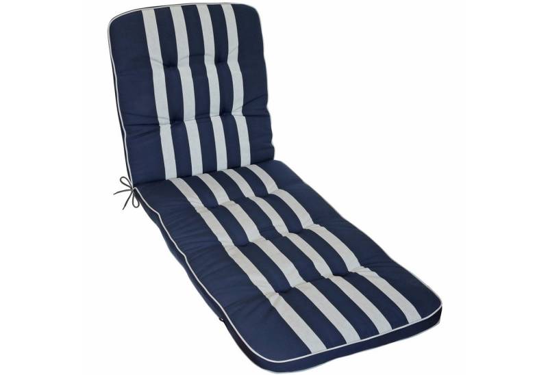 Herlag Liegenauflage Tilly, Rollliegenauflage Blockstreifen Blau-Gestreift 200x65x9cm von Herlag