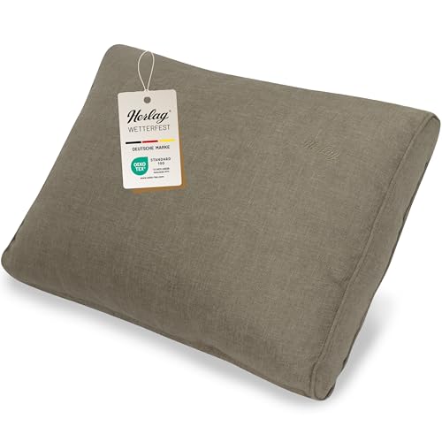 Herlag Outdoor Loungekissen Sunny | Premiumkissen für Gartenlounge | Bezug waschbar mit Reißverschluss | Langlebige Sitzauflage mit UV- & Fleckschutz | Rückenkissen 40x60cm Taupe Herlag Outdoor Loungekissen Sunny | Premiumkissen für Gartenlounge | Bezug waschbar mit Reißverschluss | Langlebige Sitzauflage mit UV- & Fleckschutz | Rückenkissen 40x60cm Taupe von Herlag