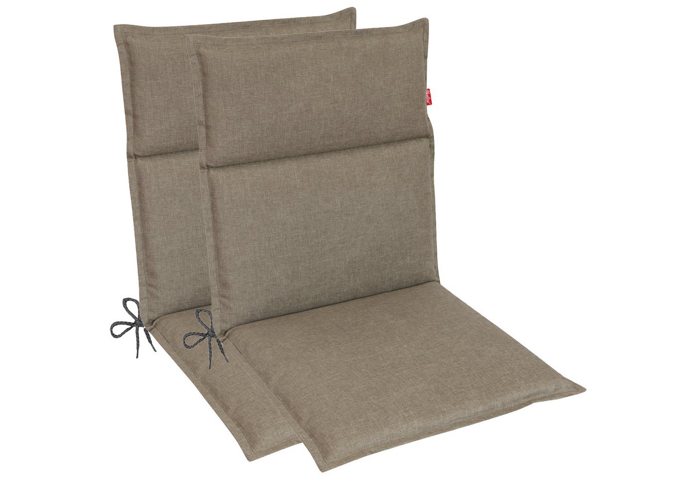 Herlag Polsterauflage Bea, (2 St), Niedriglehner Taupe 2 Stk. 100x50x4,5cm Wasserabweisend Fleckschutz von Herlag