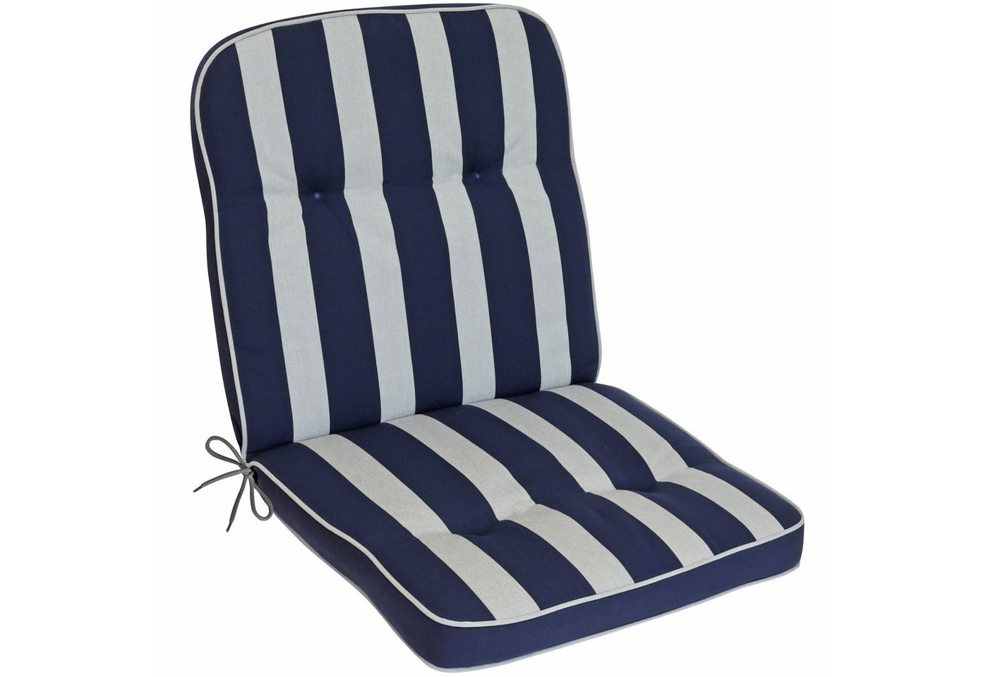 Herlag Polsterauflage Tilly, (1 St), Niedriglehner 100x50x6cm Blockstreifen Blau-Gestreift 1 Stück von Herlag