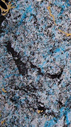 Wachsverzierfolien marmoriert Anzahl 1 Stück, Größe 155 x 90 mm, Farbe schwarz/blau/gold von Herlikofer