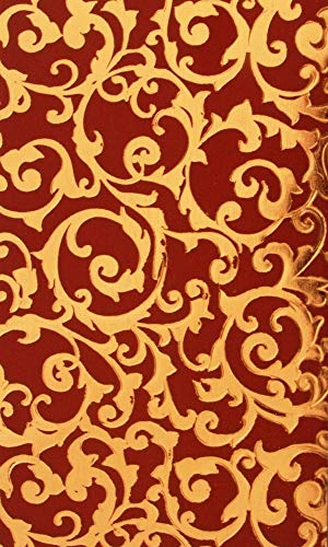 Wachsverzierfolien mit Ranken Anzahl 1 Stück, Größe 155 x 90 mm, Farbe rot/gold von Herlikofer