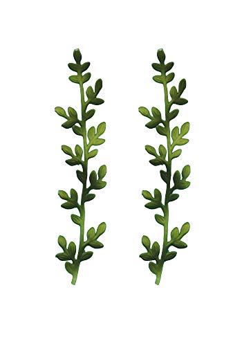 Wachsverzierung Zweige 12 cm, 2 Stück Farbe Hellgrün von Herlikofer