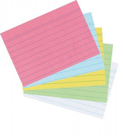 2.000 herlitz Karteikarten Din A8 farbig sortiert liniert (20x 100 Stück) von Herlitz