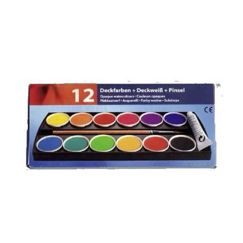 Deckfarbkasten mit 12 Farben von Herlitz
