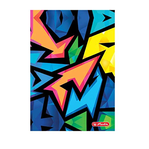 Hard-Brulion A5, 96 Blatt, Neon Art von Herlitz